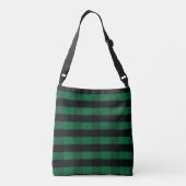 Flannel Buffalo Gedekte groene lumberjack textuur Crossbody Tas (Achterkant)