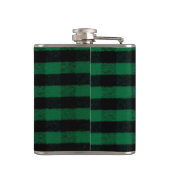 Flannel Buffalo Gedekte groene lumberjack textuur Heupfles (Achterkant)