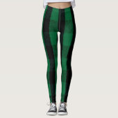 Flannel Buffalo Gedekte groene lumberjack textuur Leggings (Voorkant)