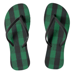 Flannel Buffalo Gedekte groene lumberjack textuur Teenslippers