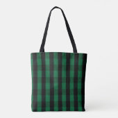 Flannel Buffalo Gedekte groene lumberjack textuur Tote Bag (Achterkant)
