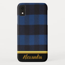 Flannel Buffalo Pset Blue lumberjack textuur Case-Mate iPhone Case