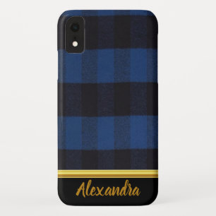 Flannel Buffalo Pset Blue lumberjack textuur Case-Mate iPhone Case