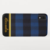 Flannel Buffalo Pset Blue lumberjack textuur Case-Mate iPhone Case (Achterkant (horizontaal))