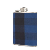 Flannel Buffalo Pset Blue lumberjack textuur Heupfles (Links)