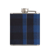 Flannel Buffalo Pset Blue lumberjack textuur Heupfles (Achterkant)
