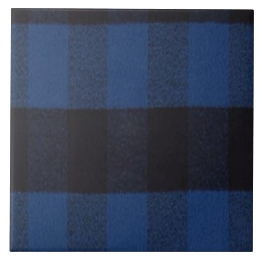 Flannel Buffalo Pset Blue lumberjack textuur Tegeltje (Voorkant)
