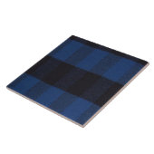 Flannel Buffalo Pset Blue lumberjack textuur Tegeltje (Zijkant)
