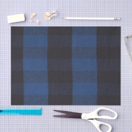 Flannel Buffalo Pset Blue lumberjack textuur Tissuepapier (Craft)
