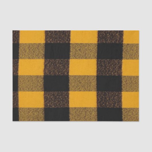 Flannel Buffalo Pset Gele lumberjack textuur Tissuepapier (Voorkant)