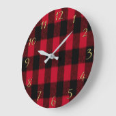 Flannel Buffalo Pset Red lumberjack textuur 1 Grote Klok (Hoek)