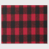 Flannel Buffalo Pset Red lumberjack textuur Cadeaupapier (Vlak)