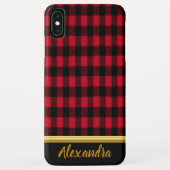 Flannel Buffalo Pset Red lumberjack textuur Case-Mate iPhone Case (Achterkant)