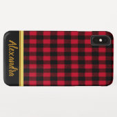 Flannel Buffalo Pset Red lumberjack textuur Case-Mate iPhone Case (Achterkant (horizontaal))