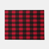 Flannel Buffalo Pset Red lumberjack textuur Deurmat (Voorkant)