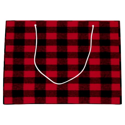Flannel Buffalo Pset Red lumberjack textuur Groot Cadeauzakje (Voorkant)