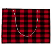 Flannel Buffalo Pset Red lumberjack textuur Groot Cadeauzakje (Achterkant)