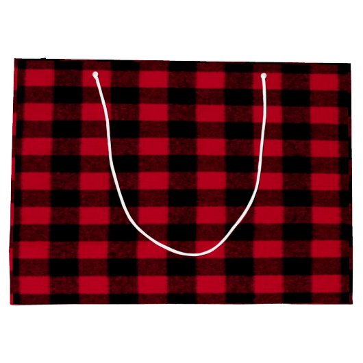 Flannel Buffalo Pset Red lumberjack textuur Groot Cadeauzakje (Achterkant)