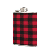 Flannel Buffalo Pset Red lumberjack textuur Heupfles (Links)