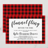 Flannel die voor de partij Ring.Bachelorette valt Kaart (Voorkant / Achterkant)