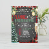 Flannel en Fizz Bridal Shower Kaart (Staand voorkant)