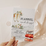 Flannel en Fizz Rustic Herfst Vrijgezellenfeest Kaart<br><div class="desc">Flannel en Fizz Rustic Herfst Bridal Shower Invitation</div>