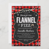 Flannel en Fizz Vrijgezellenfeest Buffalo plaid Kaart (Voorkant)