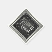 Flannel en Frost Paper Napkin - White - Snow Servet (Hoek)