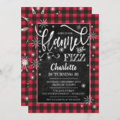 Flannel & Fizz Birthday Uitnodiging (Voorkant / Achterkant)