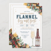 Flannel Fizz en Frost Couples Shower Invitation Kaart (Voorkant / Achterkant)