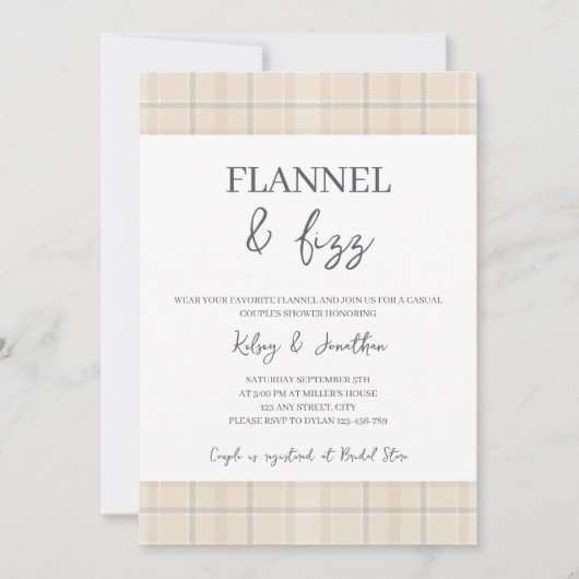 Flannel & Fizz Herfst Rustieke Casual Koppels Douc Kaart (Voorkant)