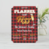 Flannel & Fizz Red|Black Pset|Gold Foil Holiday Kaart (Staand voorkant)