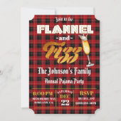 Flannel & Fizz Red|Black Pset|Gold Foil Holiday Kaart (Voorkant)