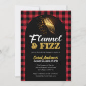 Flannel & Fizz Rood en Zwart Plaid Vrijgezellenfee Kaart (Voorkant)