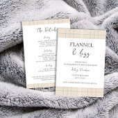 Flannel & Fizz Winter Chic Bachelorette Weekend Kaart