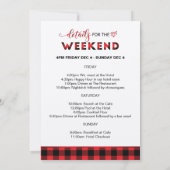 Flannel Fling Bachelorette Invitation + Itinerary Kaart (Achterkant)