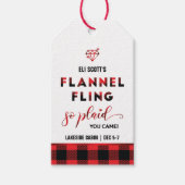 Flannel Fling gepersonaliseerd dank je wel Cadeaulabel (Voorkant)
