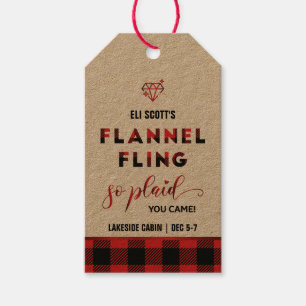 Flannel Fling gepersonaliseerd dank je wel Cadeaulabel