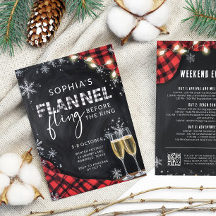 Flannel Fling Herfst vrijgezellenfeest weekend Kaart