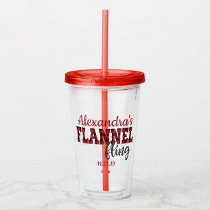 Flannel Fling - Rood - Acryltumbler Acryl Drinkbeker