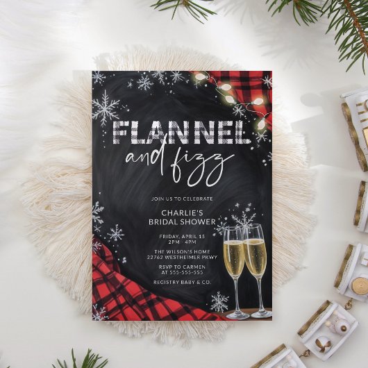 Flannel Fling Rustic Vrijgezellenfeest Kaart