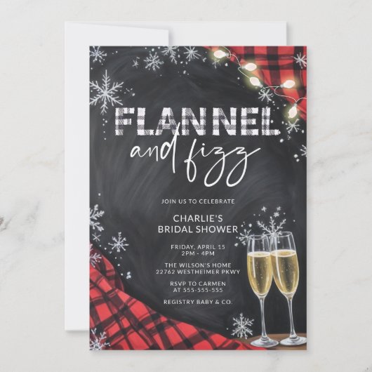 Flannel Fling Rustic Vrijgezellenfeest Kaart (Voorkant)