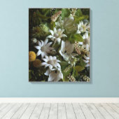 Flannel Flower Velvet Texture Fine Art Canvas Afdruk (Insitu (Houten vloer))