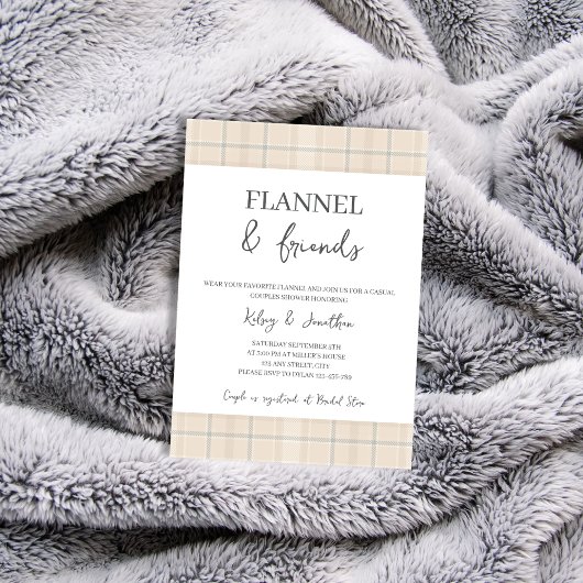 Flannel & Friends Rustieke Herfst Koppels Douche Kaart