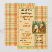 Flannel & Frights Halloween Party Uitnodiging (Voorkant / Achterkant)