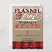 Flannel & Frost Cocktail Holiday Kerstfeest Kaart (Voorkant)