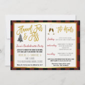 Flannel Fur en Fizz Party Invitation Kaart (Voorkant)