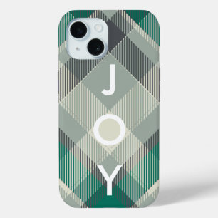 Flannel Gingham Ugly Sweeter Pset Merry Kerstmis iPhone 15 Case