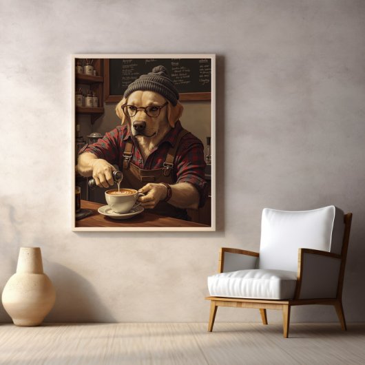 Flannel Lab's Dagelijkse Sleur Begint Poster