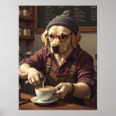 Flannel Lab's Dagelijkse Sleur Begint Poster (Voorkant)